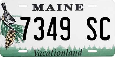 ME license plate 7349SC