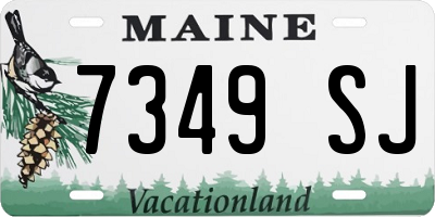 ME license plate 7349SJ
