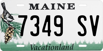 ME license plate 7349SV