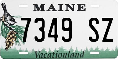 ME license plate 7349SZ