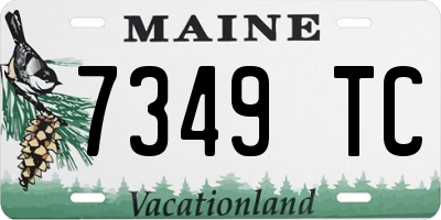 ME license plate 7349TC