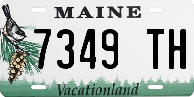 ME license plate 7349TH