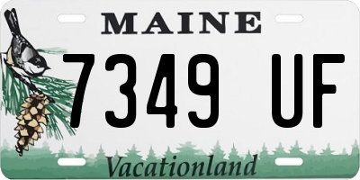 ME license plate 7349UF