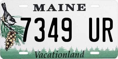 ME license plate 7349UR