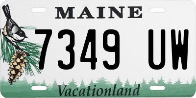 ME license plate 7349UW