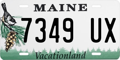 ME license plate 7349UX