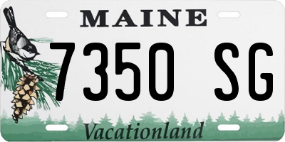 ME license plate 7350SG