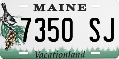 ME license plate 7350SJ