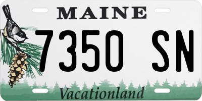ME license plate 7350SN