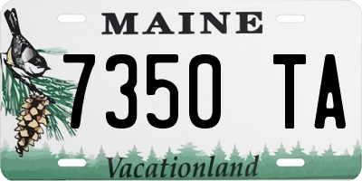 ME license plate 7350TA