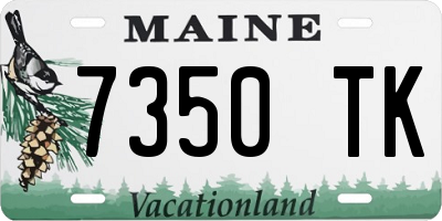 ME license plate 7350TK