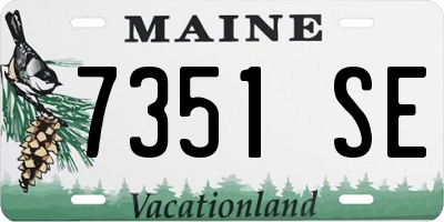 ME license plate 7351SE