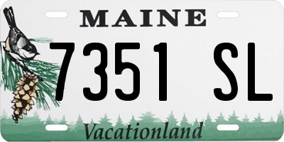 ME license plate 7351SL