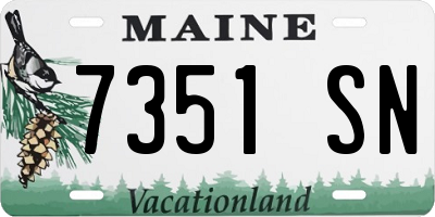 ME license plate 7351SN