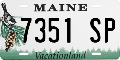 ME license plate 7351SP