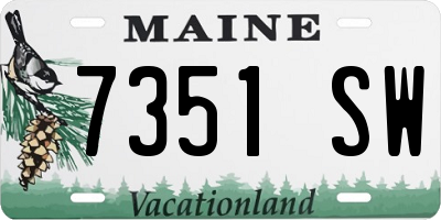 ME license plate 7351SW