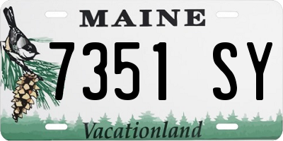 ME license plate 7351SY