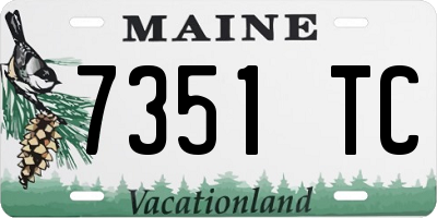 ME license plate 7351TC