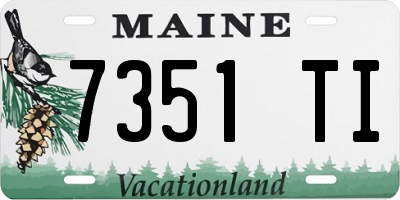 ME license plate 7351TI