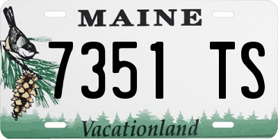 ME license plate 7351TS