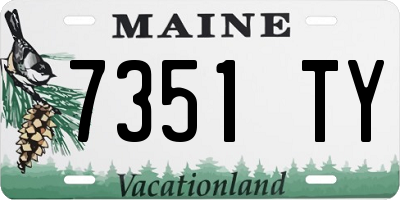 ME license plate 7351TY