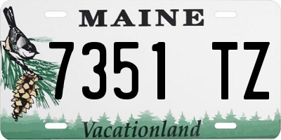 ME license plate 7351TZ