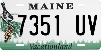 ME license plate 7351UV