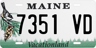 ME license plate 7351VD