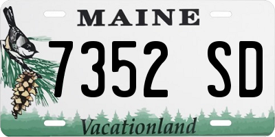 ME license plate 7352SD