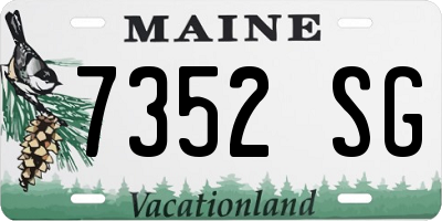 ME license plate 7352SG