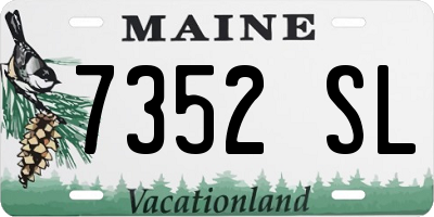 ME license plate 7352SL