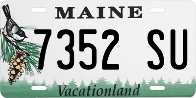 ME license plate 7352SU
