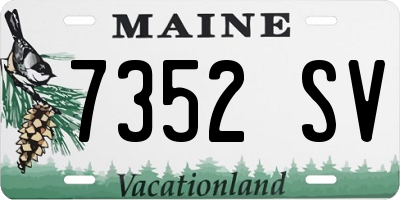 ME license plate 7352SV