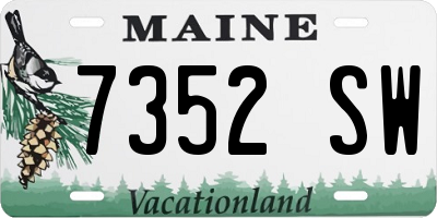 ME license plate 7352SW