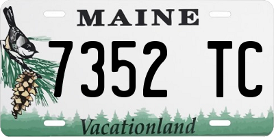 ME license plate 7352TC