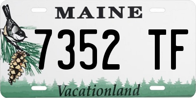 ME license plate 7352TF