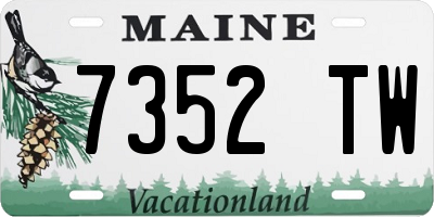 ME license plate 7352TW