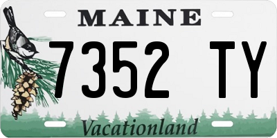 ME license plate 7352TY