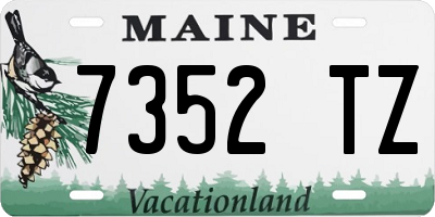 ME license plate 7352TZ