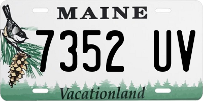 ME license plate 7352UV