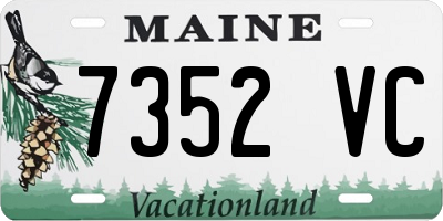 ME license plate 7352VC