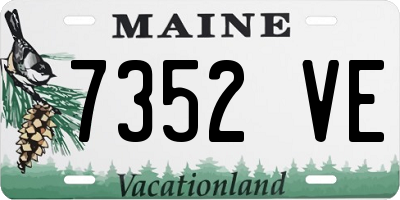 ME license plate 7352VE