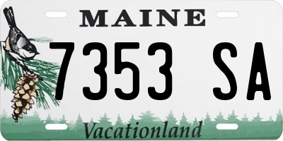 ME license plate 7353SA