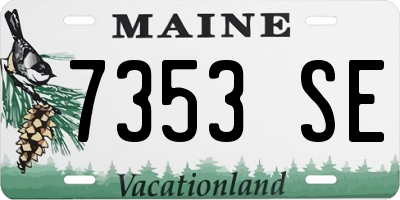 ME license plate 7353SE