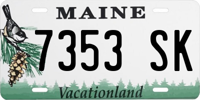 ME license plate 7353SK