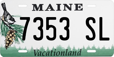ME license plate 7353SL