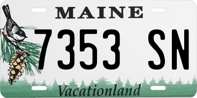 ME license plate 7353SN