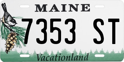 ME license plate 7353ST