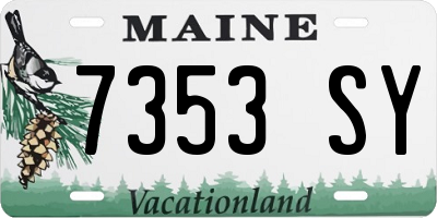 ME license plate 7353SY