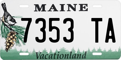 ME license plate 7353TA